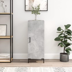 vidaXL Aparador de madera contrachapada gris hormigón 34,5x34x90 cm
