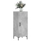 vidaXL Aparador de madera contrachapada gris hormigón 34,5x34x90 cm