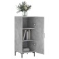 vidaXL Aparador de madera contrachapada gris hormigón 34,5x34x90 cm
