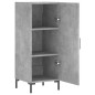 vidaXL Aparador de madera contrachapada gris hormigón 34,5x34x90 cm
