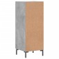 vidaXL Aparador de madera contrachapada gris hormigón 34,5x34x90 cm