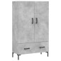 vidaXL Aparador alto madera de ingeniería gris hormigón 69,5x31x115 cm vidaXL Aparador alto madera de ingeniería gris hormigón 69,5x31x115 cm