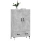 vidaXL Aparador alto madera de ingeniería gris hormigón 69,5x31x115 cm vidaXL Aparador alto madera de ingeniería gris hormigón 69,5x31x115 cm
