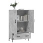 vidaXL Aparador alto madera de ingeniería gris hormigón 69,5x31x115 cm vidaXL Aparador alto madera de ingeniería gris hormigón 69,5x31x115 cm