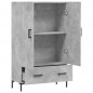 vidaXL Aparador alto madera de ingeniería gris hormigón 69,5x31x115 cm vidaXL Aparador alto madera de ingeniería gris hormigón 69,5x31x115 cm