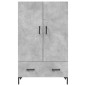 vidaXL Aparador alto madera de ingeniería gris hormigón 69,5x31x115 cm vidaXL Aparador alto madera de ingeniería gris hormigón 69,5x31x115 cm