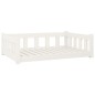vidaXL Cama para perros madera maciza de pino blanco 95,5x65,5x28 cm vidaXL Cama para perros madera maciza de pino blanco 95,5x65,5x28 cm