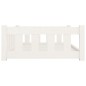 vidaXL Cama para perros madera maciza de pino blanco 95,5x65,5x28 cm vidaXL Cama para perros madera maciza de pino blanco 95,5x65,5x28 cm
