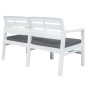 vidaXL Juego de muebles de jardín 4 piezas plástico blanco vidaXL Juego de muebles de jardín 4 piezas plástico blanco