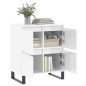 vidaXL Aparador de madera contrachapada blanco brillante 60x35x70 cm vidaXL Aparador de madera contrachapada blanco brillante 60x35x70 cm