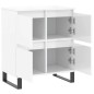 vidaXL Aparador de madera contrachapada blanco brillante 60x35x70 cm vidaXL Aparador de madera contrachapada blanco brillante 60x35x70 cm