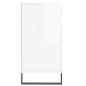vidaXL Aparador de madera contrachapada blanco brillante 60x35x70 cm vidaXL Aparador de madera contrachapada blanco brillante 60x35x70 cm