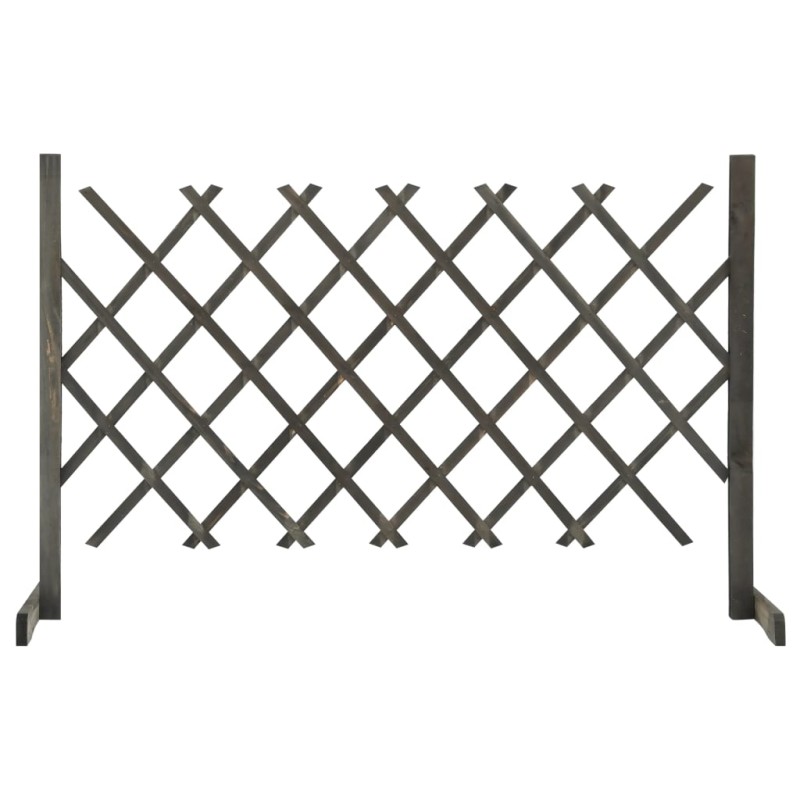 vidaXL Valla de jardín enrejada madera maciza de abeto gris 120x90 cm vidaXL Valla de jardín enrejada madera maciza de abeto gris 120x90 cm