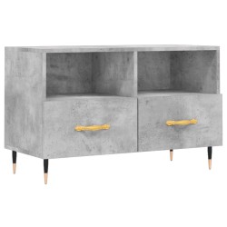 vidaXL Mueble para TV madera contrachapada gris hormigón 80x36x50 cm