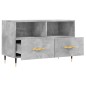 vidaXL Mueble para TV madera contrachapada gris hormigón 80x36x50 cm vidaXL Mueble para TV madera contrachapada gris hormigón 80x36x50 cm