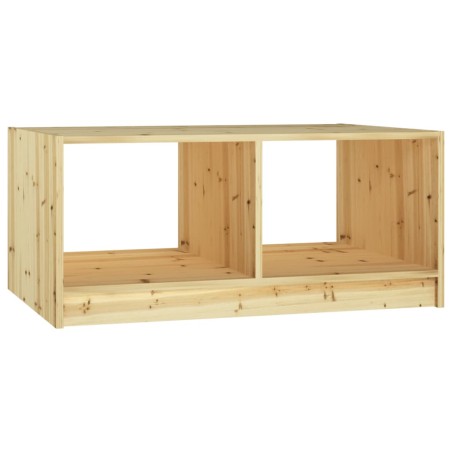 vidaXL Mesa de centro de madera maciza de abeto 75x50x33,5 cm