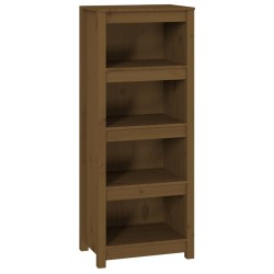 vidaXL Estantería madera maciza de pino marrón miel 50 x 35 x 125,5 cm