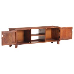 vidaXL Mueble para TV madera maciza de acacia marrón miel 120x30x41 cm