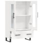 vidaXL Aparador alto madera de ingeniería blanco brillo 69,5x31x115 cm vidaXL Aparador alto madera de ingeniería blanco brillo 69,5x31x115 cm