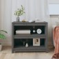 vidaXL Estantería madera maciza de pino gris 80x35x68 cm