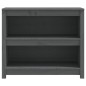 vidaXL Estantería madera maciza de pino gris 80x35x68 cm
