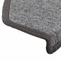 vidaXL Alfombrillas de escalera 15 unidades gris oscuro 65x24x4 cm vidaXL Alfombrillas de escalera 15 unidades gris oscuro 65x24x4 cm