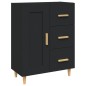 vidaXL Aparador de madera contrachapada negro 69,5x34x90 cm