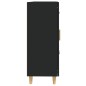 vidaXL Aparador de madera contrachapada negro 69,5x34x90 cm