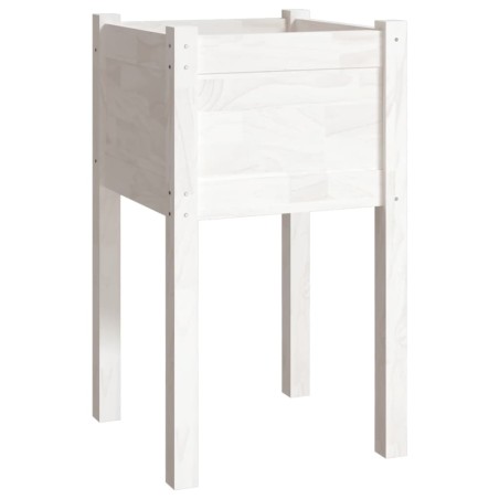 vidaXL Jardinera de madera maciza de pino blanco 40x40x70 cm