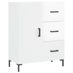 vidaXL Aparador de madera contrachapada blanco brillante 69,5x34x90 cm