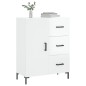 vidaXL Aparador de madera contrachapada blanco brillante 69,5x34x90 cm vidaXL Aparador de madera contrachapada blanco brillante 69,5x34x90 cm
