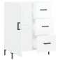 vidaXL Aparador de madera contrachapada blanco brillante 69,5x34x90 cm vidaXL Aparador de madera contrachapada blanco brillante 69,5x34x90 cm