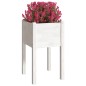 vidaXL Jardinera de madera maciza de pino blanco 40x40x70 cm vidaXL Jardinera de madera maciza de pino blanco 40x40x70 cm