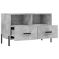 vidaXL Mueble para TV madera contrachapada gris hormigón 80x36x50 cm vidaXL Mueble para TV madera contrachapada gris hormigón 80x36x50 cm
