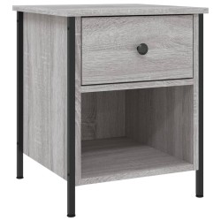 vidaXL Mesita de noche madera de ingeniería gris Sonoma 40x42x50 cm