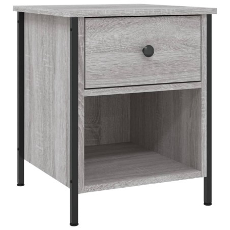 vidaXL Mesita de noche madera de ingeniería gris Sonoma 40x42x50 cm