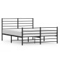 vidaXL Estructura de cama cabecero y pie de cama metal negro 160x200cm