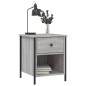 vidaXL Mesita de noche madera de ingeniería gris Sonoma 40x42x50 cm