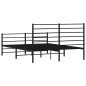 vidaXL Estructura de cama cabecero y pie de cama metal negro 160x200cm