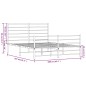 vidaXL Estructura de cama cabecero y pie de cama metal negro 160x200cm