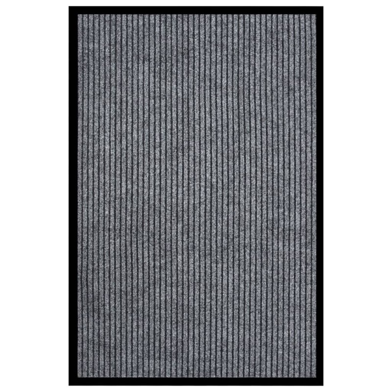 vidaXL Felpudo de rayas gris 80x120 cm vidaXL Felpudo de rayas gris 80x120 cm