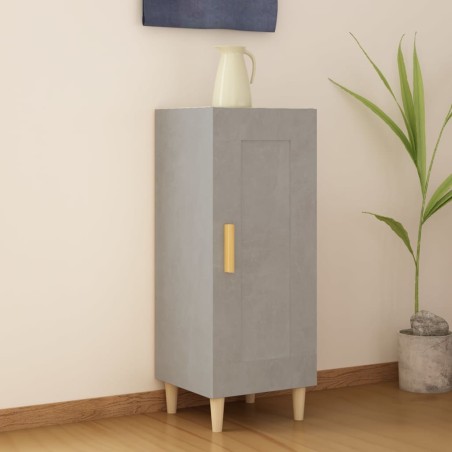 vidaXL Aparador de madera contrachapada gris hormigón 34,5x34x90 cm