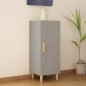 vidaXL Aparador de madera contrachapada gris hormigón 34,5x34x90 cm