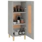 vidaXL Aparador de madera contrachapada gris hormigón 34,5x34x90 cm