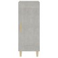 vidaXL Aparador de madera contrachapada gris hormigón 34,5x34x90 cm