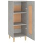 vidaXL Aparador de madera contrachapada gris hormigón 34,5x34x90 cm