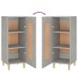 vidaXL Aparador de madera contrachapada gris hormigón 34,5x34x90 cm