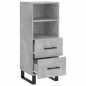 vidaXL Aparador de madera contrachapada gris hormigón 34,5x34x90 cm vidaXL Aparador de madera contrachapada gris hormigón 34,5x34x90 cm