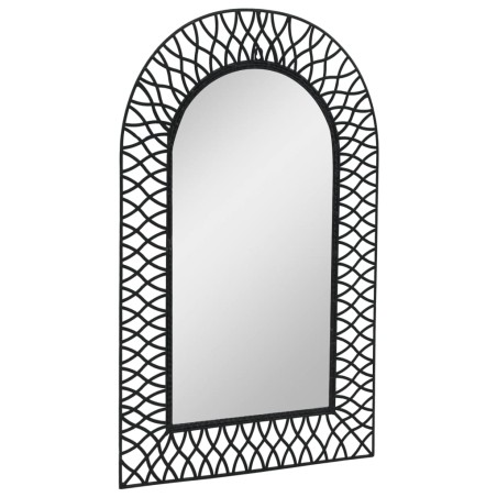 vidaXL Espejo de pared arqueado 50x80 cm negro
