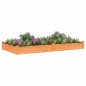 vidaXL Jardinera arriate con forro madera abeto marrón 240x120x25 cm vidaXL Jardinera arriate con forro madera abeto marrón 240x120x25 cm